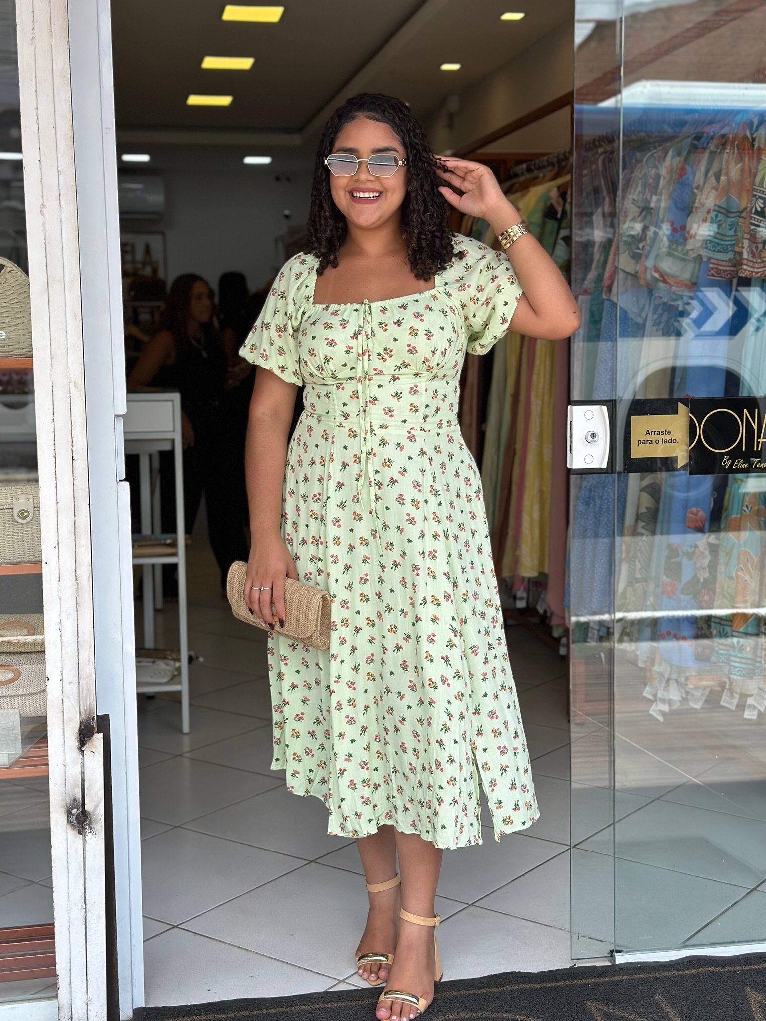 VESTIDO CAMPONESA PLUS VERDE